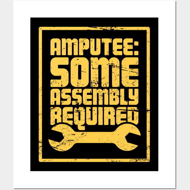 Funny Amputated Missing Leg Amputee Gift Wall Art by MeatMan